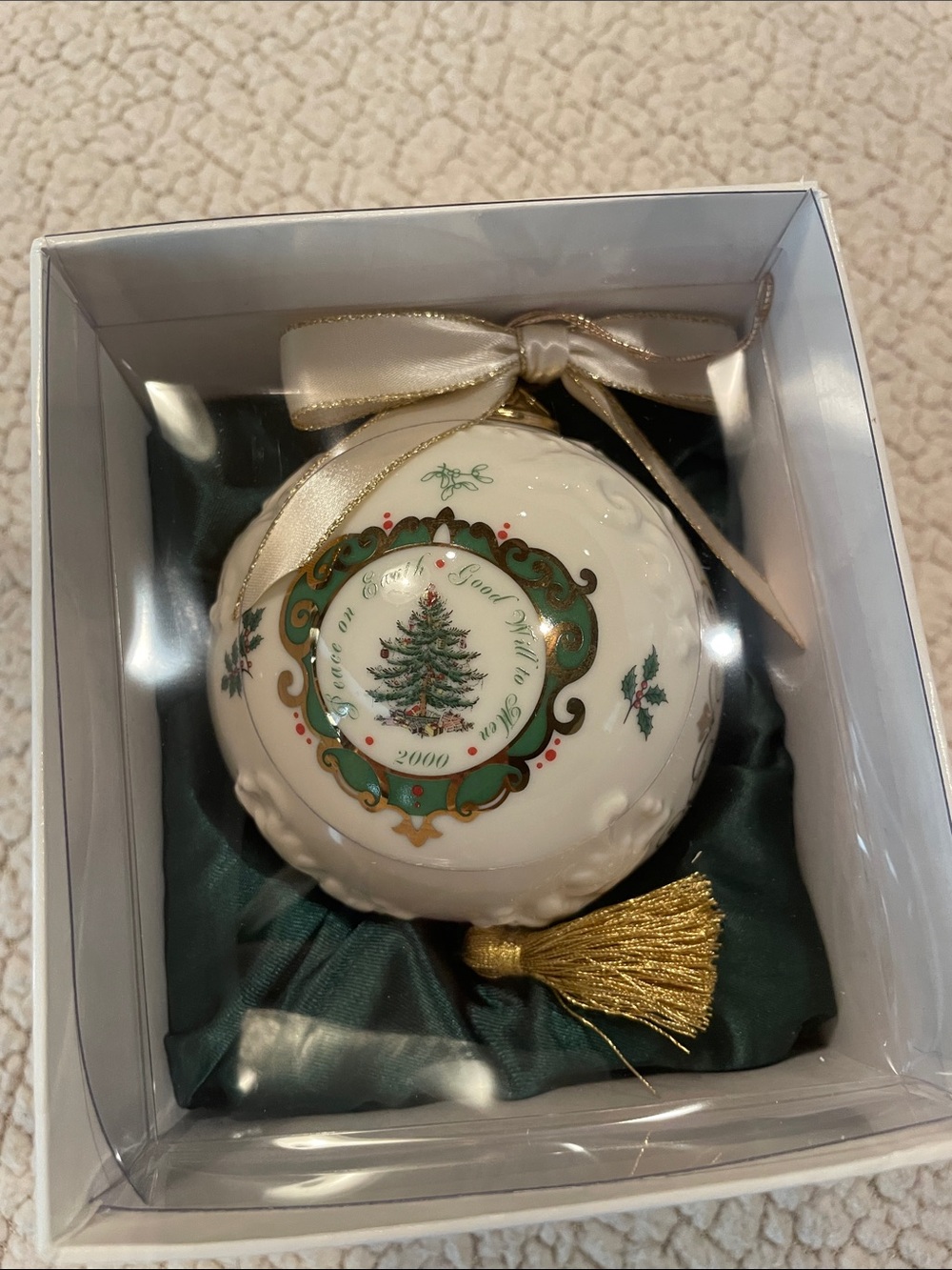 NIB Spode 2000 Millennium Christmas Tree Ornament